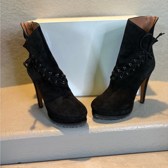 New- Azzedine Alaïa Lace-Up Suede Leather Platform Ankle Boots.Size: 37.5 - Picture 5 of 11